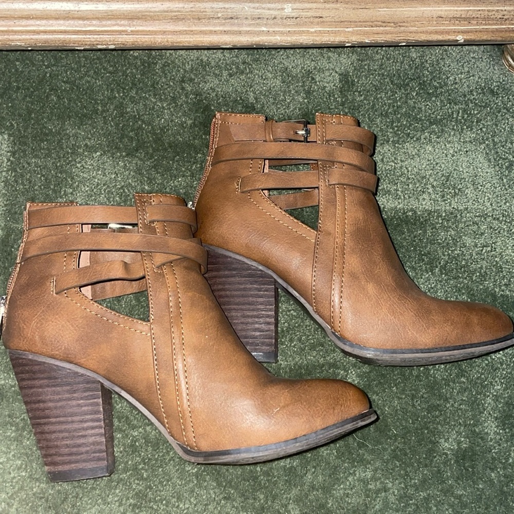 Call it Spring brown leather booties